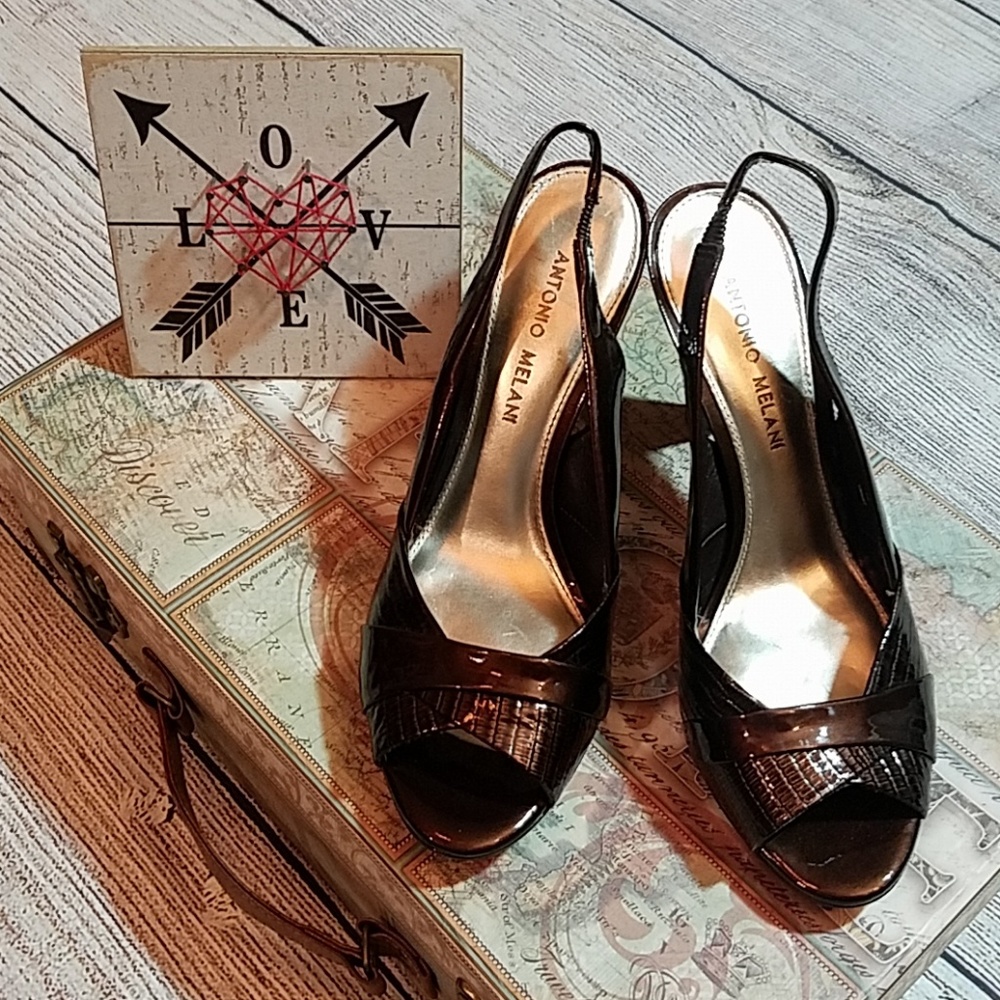 Antonio Melani peep toe heels